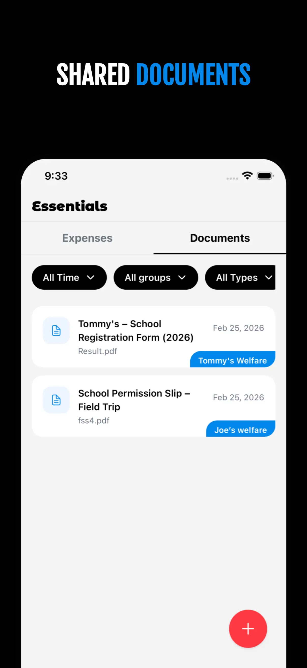 Feature image for shared family records.